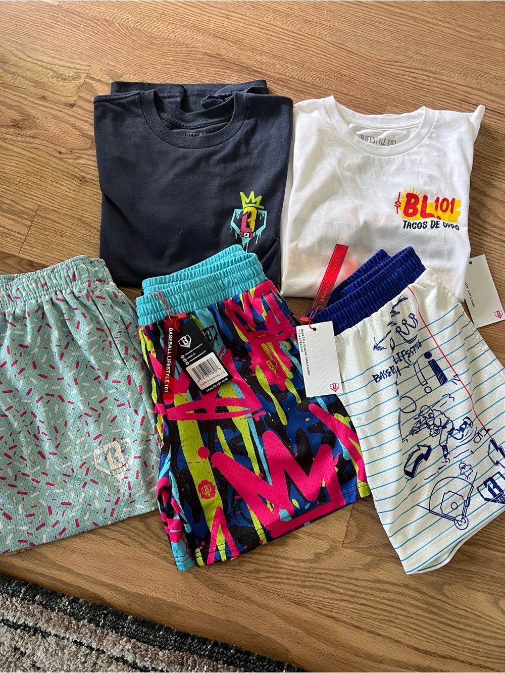 Kids Short Sleeve Graphic Tee - White & Navy Multi-Pack